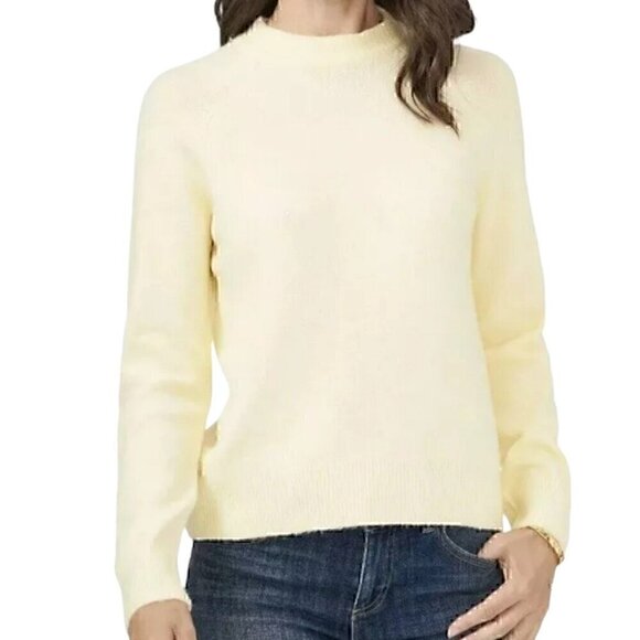 Vince Camuto Yellow Sweater Long Sleeve Lightweight Mock Neck Size XS NWT - Picture 1 of 4